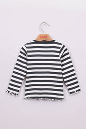 FOX תינוקות בנות חולצה חולצת ריב עם הדפס חולצת ריב עם הדפס