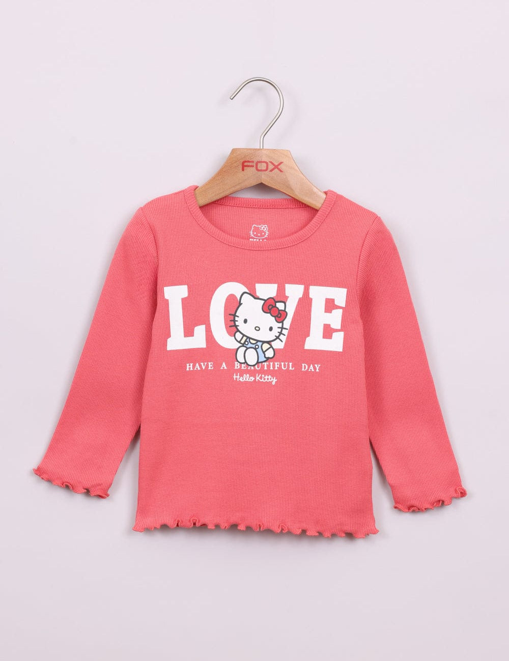 FOX תינוקות בנות חולצה חולצה ממותגת הלו קיטי חולצה ממותגת הלו קיטי