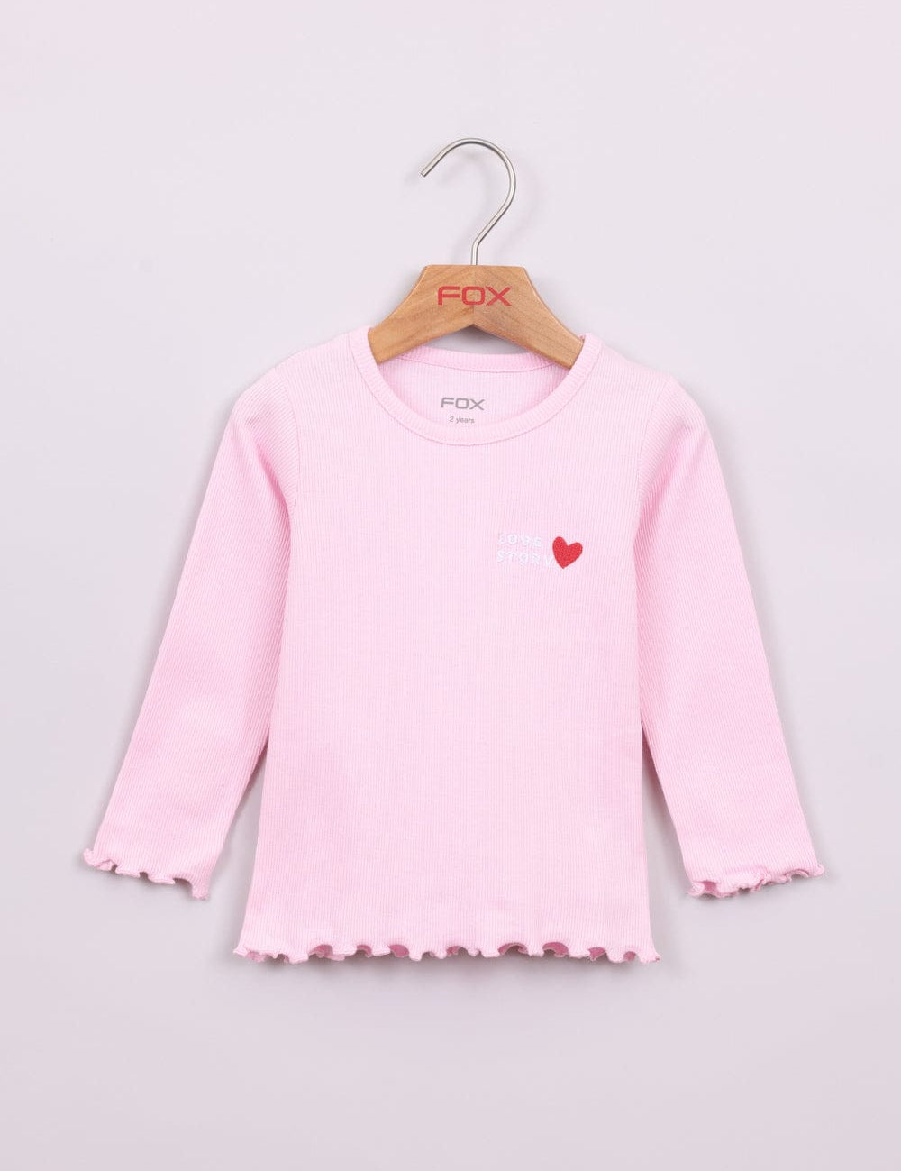 FOX תינוקות בנות חולצה חולצת ריב עם הדפס חולצת ריב עם הדפס