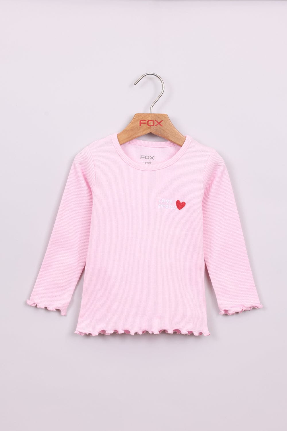 FOX תינוקות בנות חולצה חולצת ריב עם הדפס חולצת ריב עם הדפס