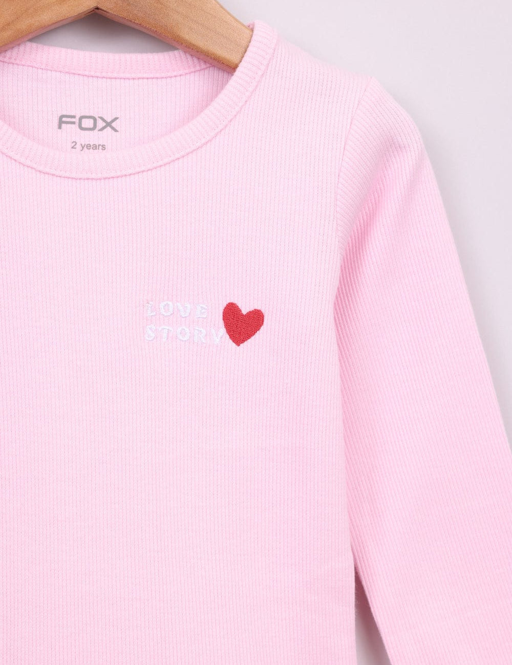 FOX תינוקות בנות חולצה חולצת ריב עם הדפס חולצת ריב עם הדפס