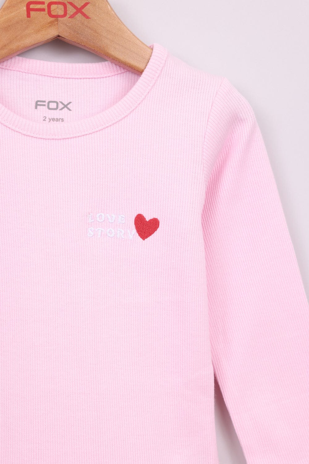 FOX תינוקות בנות חולצה חולצת ריב עם הדפס חולצת ריב עם הדפס