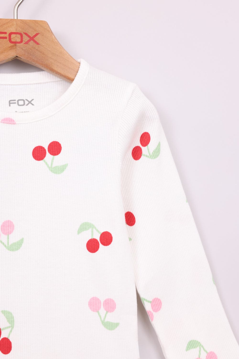 FOX תינוקות בנות חולצה חולצת ריב עם הדפס חולצת ריב עם הדפס