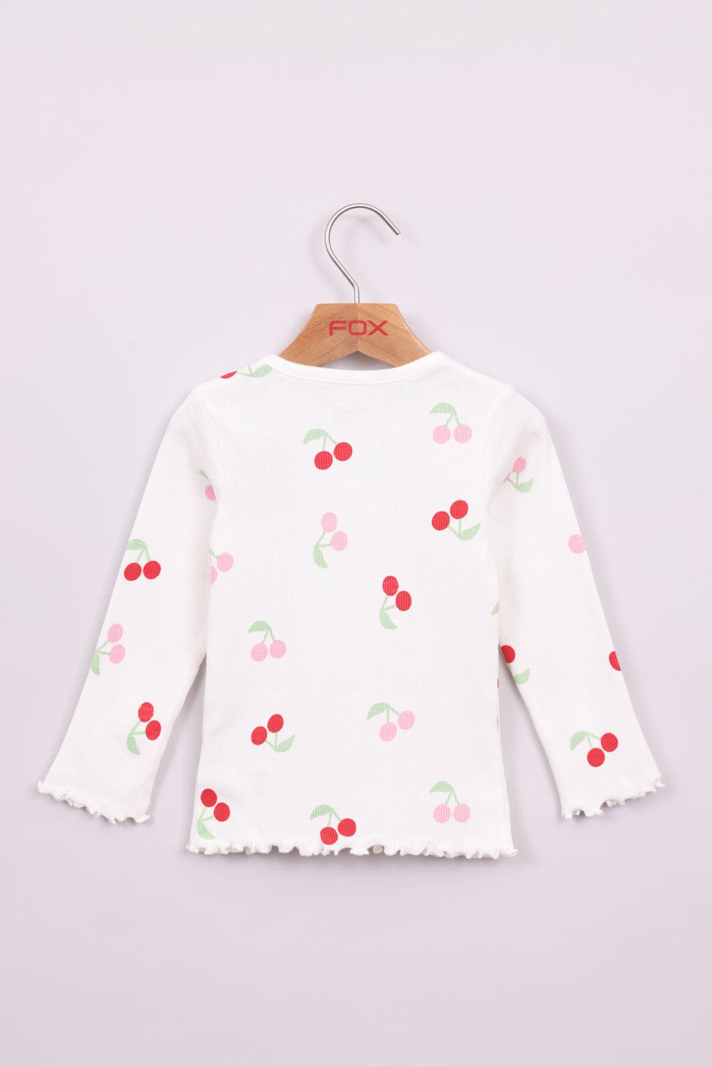 FOX תינוקות בנות חולצה חולצת ריב עם הדפס חולצת ריב עם הדפס