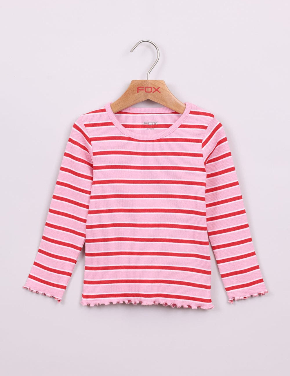 FOX תינוקות בנות חולצה חולצת ריב עם פסים חולצת ריב עם פסים