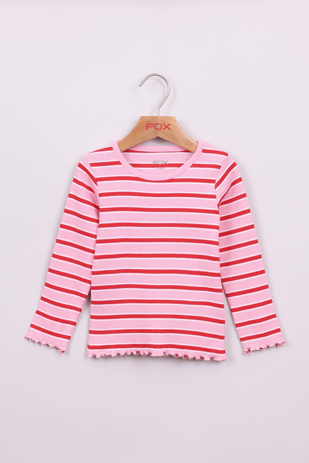 FOX תינוקות בנות חולצה חולצת ריב עם פסים חולצת ריב עם פסים