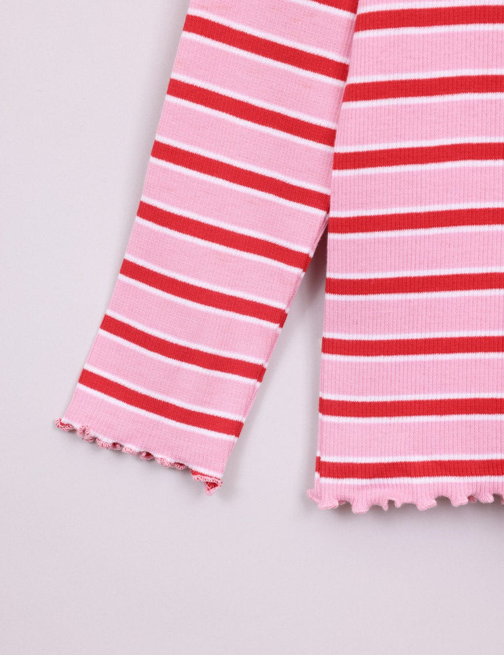 FOX תינוקות בנות חולצה חולצת ריב עם פסים חולצת ריב עם פסים