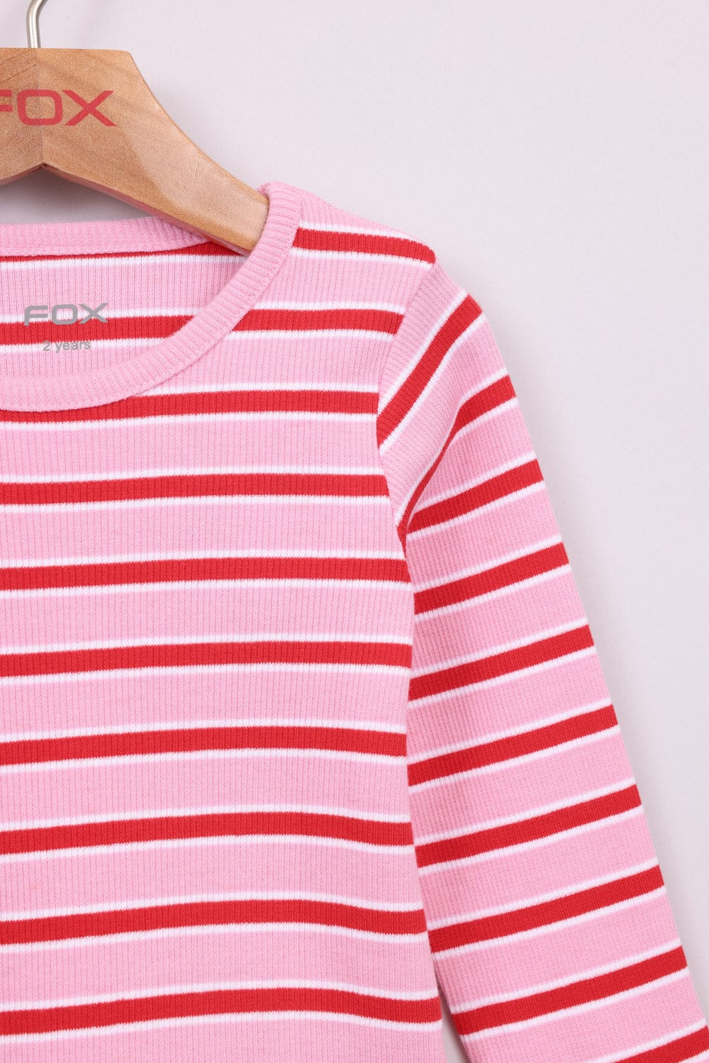 FOX תינוקות בנות חולצה חולצת ריב עם פסים חולצת ריב עם פסים