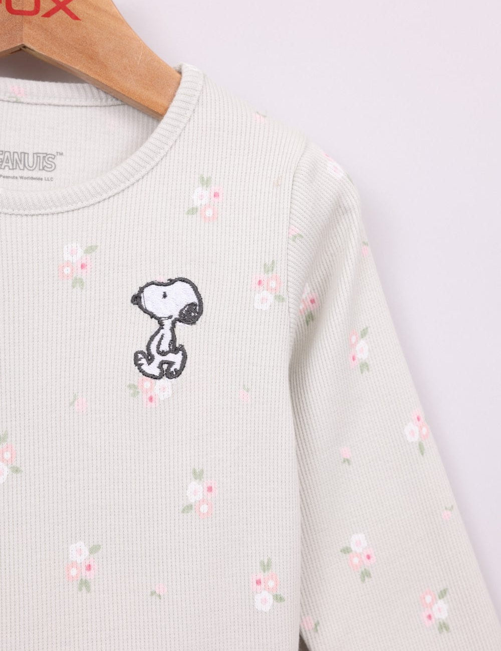 FOX תינוקות בנות חולצה חולצת ריב ממותגת סנופי חולצת ריב ממותגת סנופי