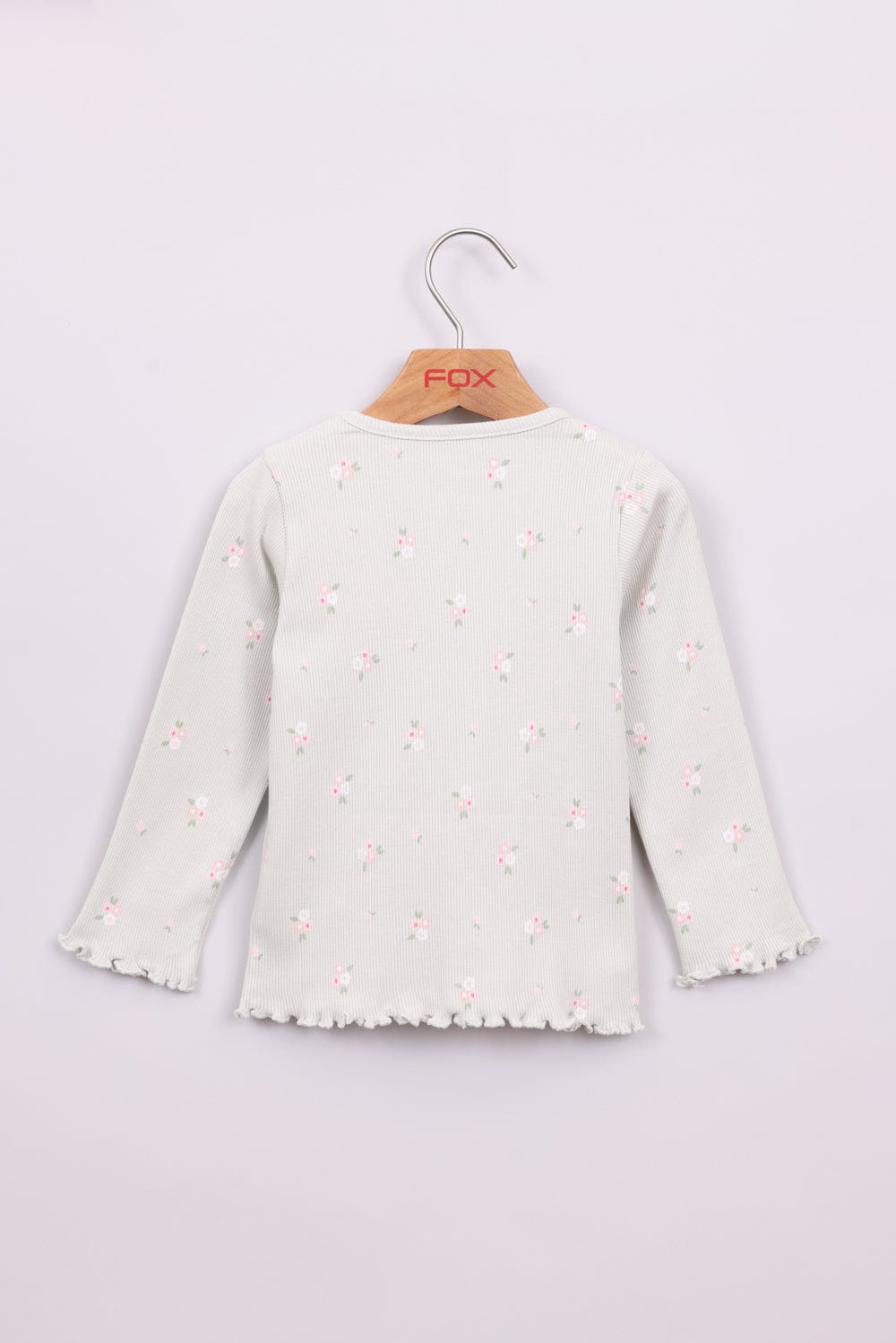 FOX תינוקות בנות חולצה חולצת ריב ממותגת סנופי חולצת ריב ממותגת סנופי