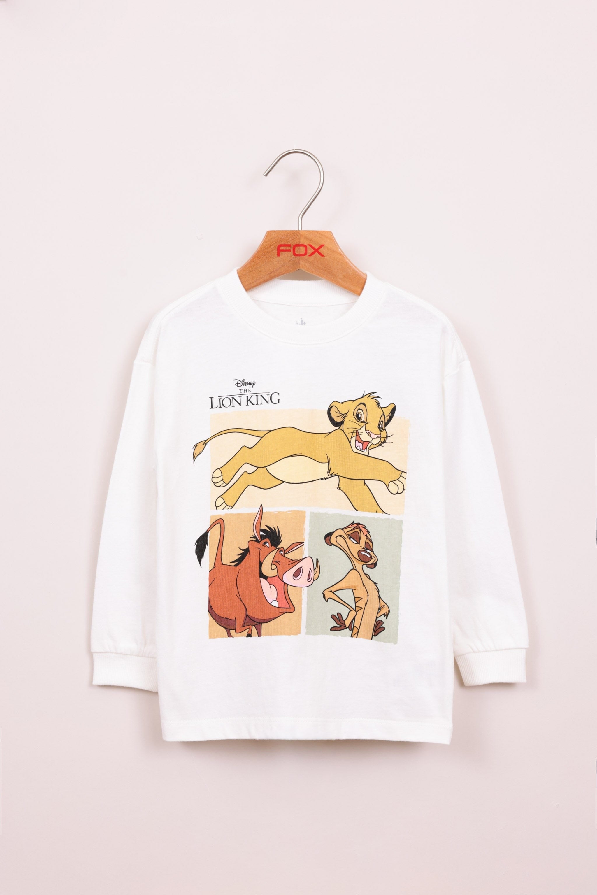 FOX תינוקות בנים חולצה חולצה ממותגת מלך האריות חולצה ממותגת מלך האריות