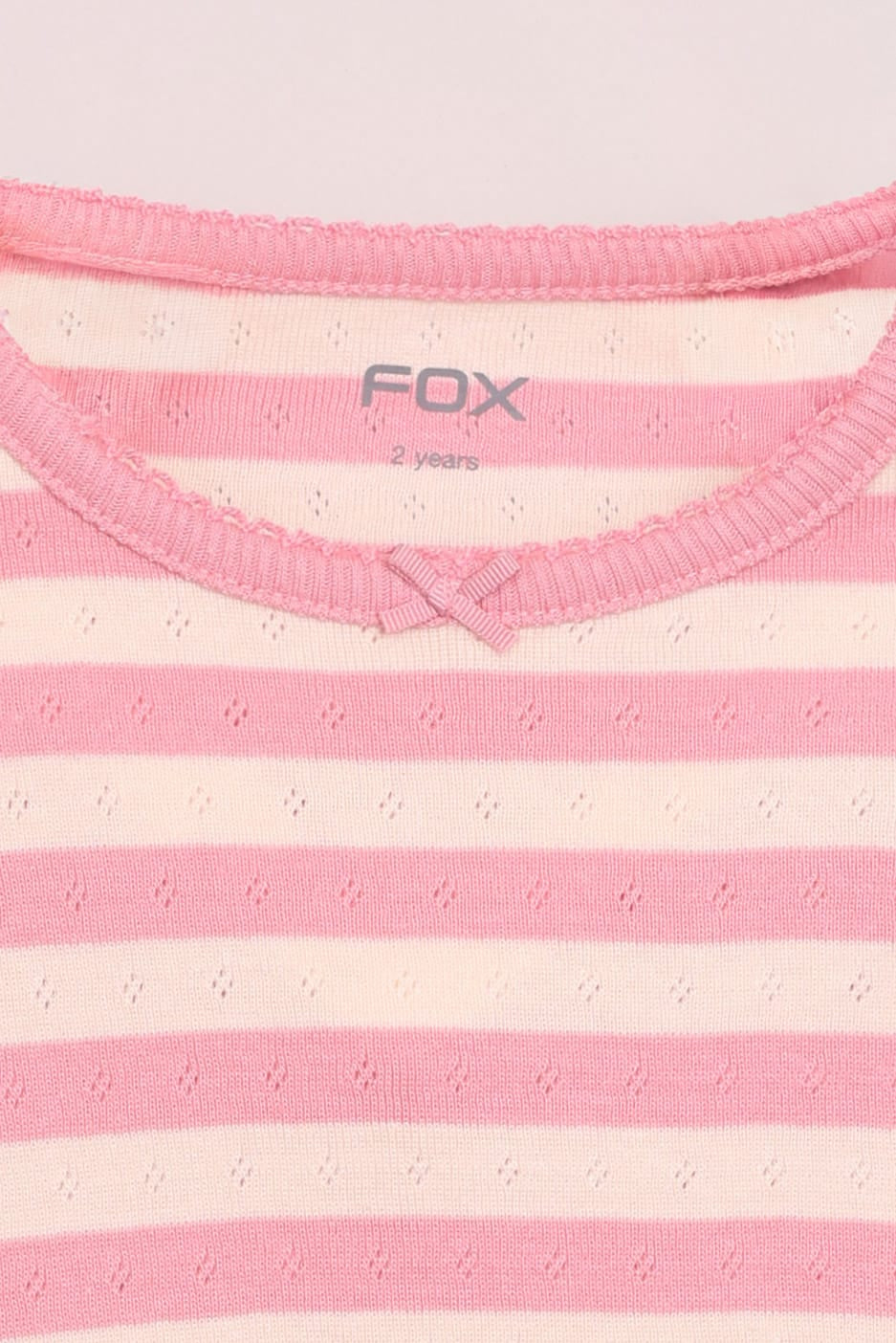 FOX תינוקות בנות חולצה ארוכה חולצת בייסיק ריב חולצת בייסיק ריב