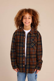 FOX בנים פליזים חולצת פליז מכופתרת חולצת פליז מכופתרת