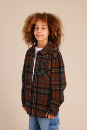 FOX בנים פליזים חולצת פליז מכופתרת חולצת פליז מכופתרת