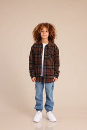 FOX בנים פליזים חולצת פליז מכופתרת חולצת פליז מכופתרת