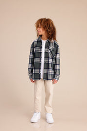 FOX בנים פליזים חולצת פליז מכופתרת חולצת פליז מכופתרת