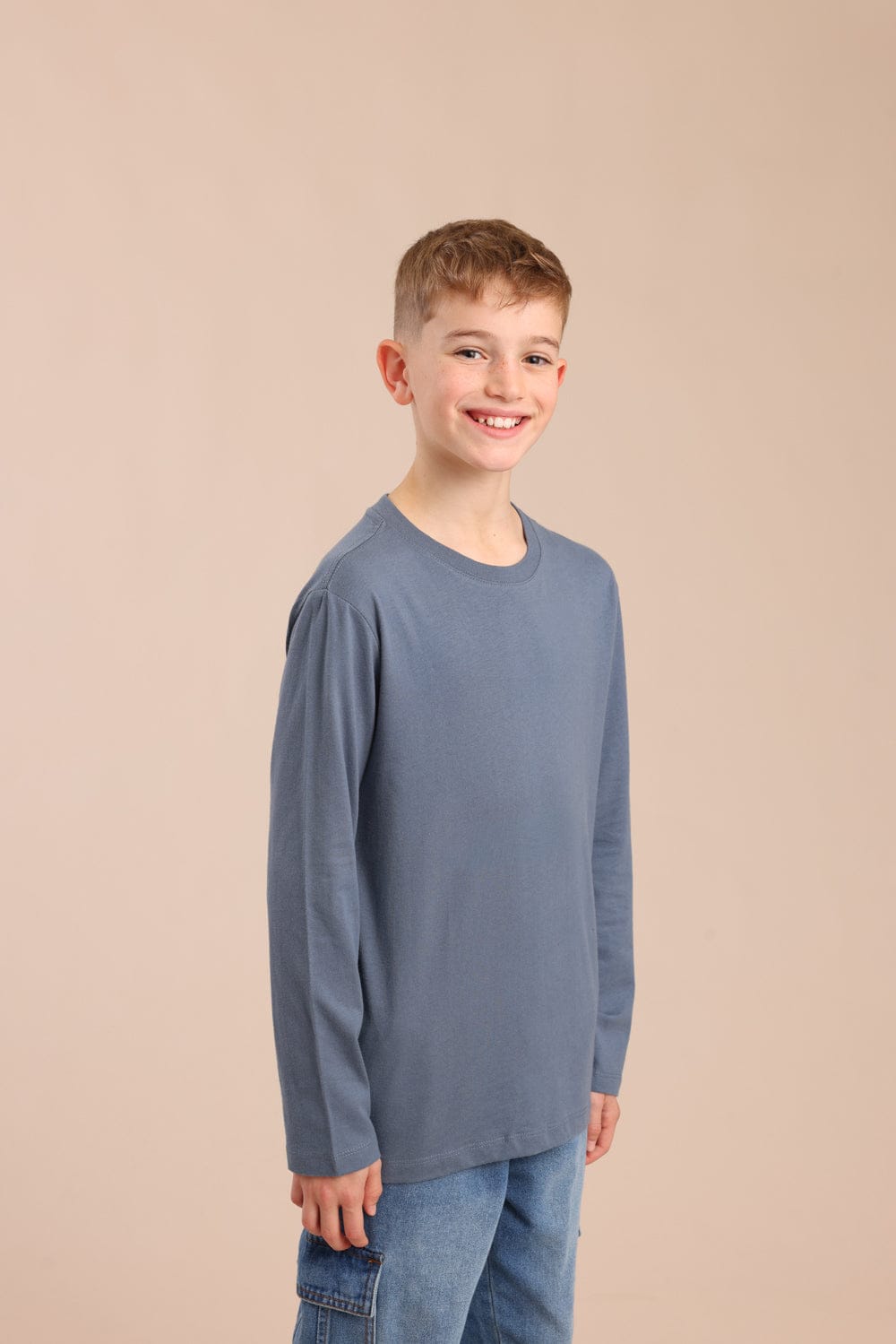 FOX בנים חולצה טישרט בייסיק צווארון עגול טישרט בייסיק צווארון עגול