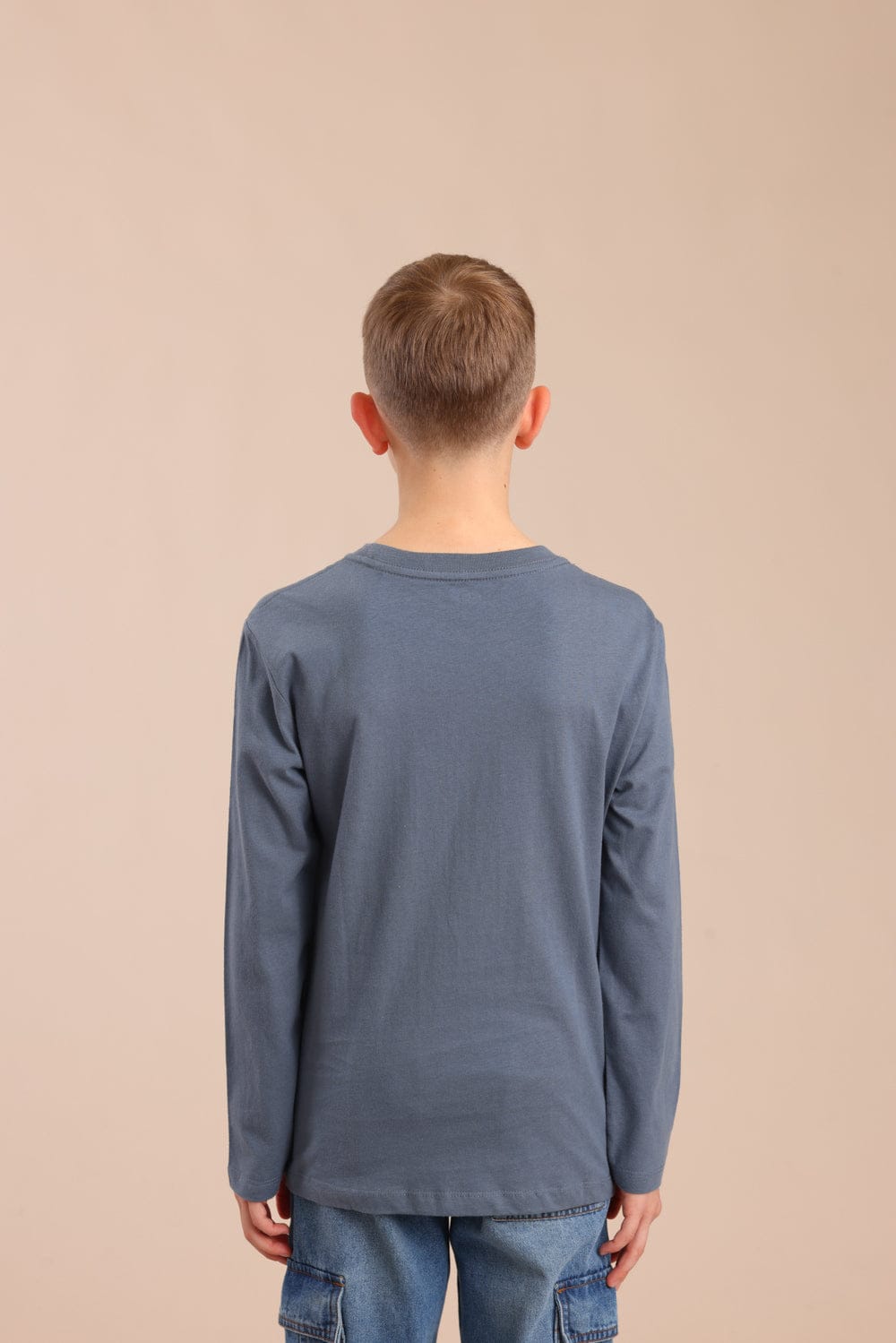 FOX בנים חולצה טישרט בייסיק צווארון עגול טישרט בייסיק צווארון עגול