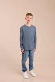 FOX בנים חולצה טישרט בייסיק צווארון עגול טישרט בייסיק צווארון עגול