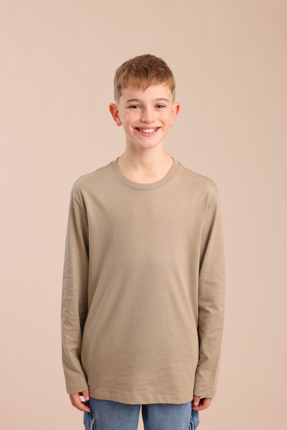 FOX בנים חולצה טישרט בייסיק צווארון עגול טישרט בייסיק צווארון עגול