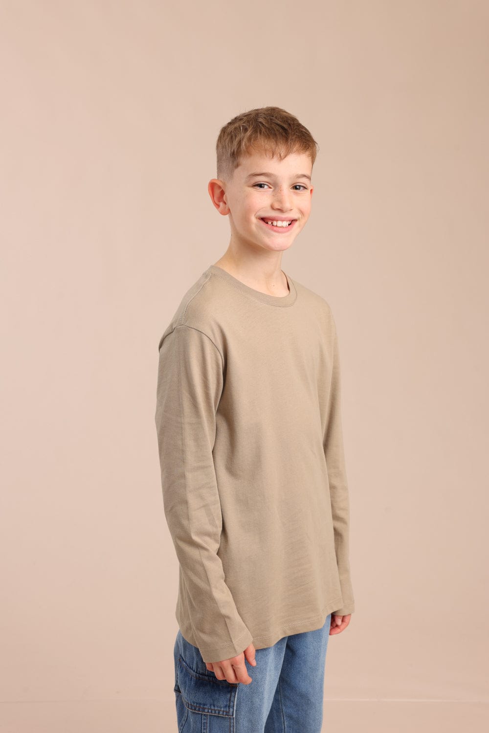 FOX בנים חולצה טישרט בייסיק צווארון עגול טישרט בייסיק צווארון עגול