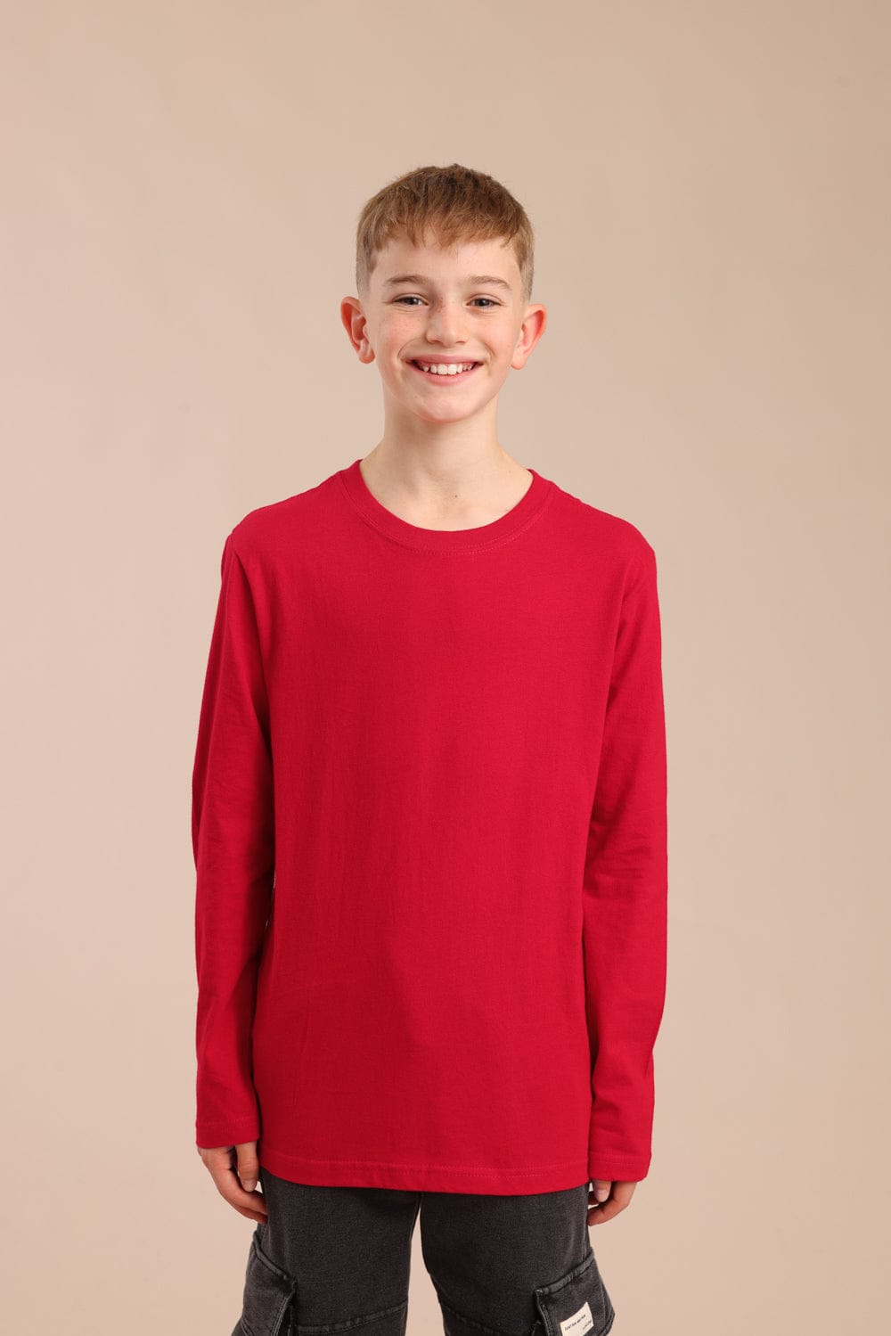 FOX בנים חולצה טישרט בייסיק צווארון עגול טישרט בייסיק צווארון עגול