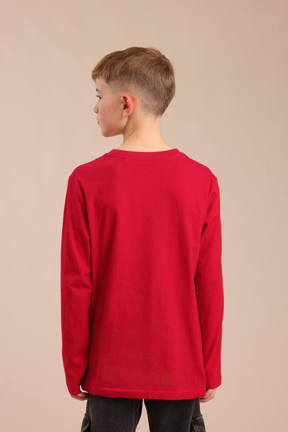 FOX בנים חולצה טישרט בייסיק צווארון עגול טישרט בייסיק צווארון עגול