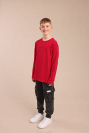 FOX בנים חולצה טישרט בייסיק צווארון עגול טישרט בייסיק צווארון עגול