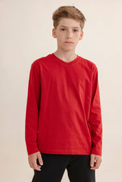 FOX בנים חולצה חולצת בייסיק צווארון V FOX | חולצת בייסיק צווארון V | קנה עכשיו