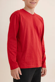 FOX בנים חולצה חולצת בייסיק צווארון V FOX | חולצת בייסיק צווארון V | קנה עכשיו