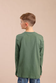 FOX בנים חולצה חולצת בייסיק צווארון V חולצת בייסיק צווארון V