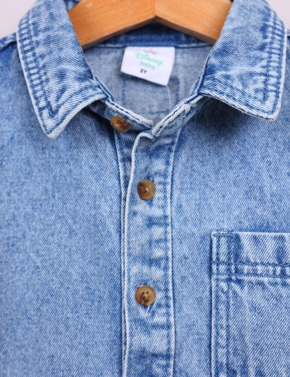 FOX תינוקות בנים חולצה חולצת ג'ינס ממותגת מיקי מאוס דיסני חולצת ג'ינס ממותגת מיקי מאוס דיסני