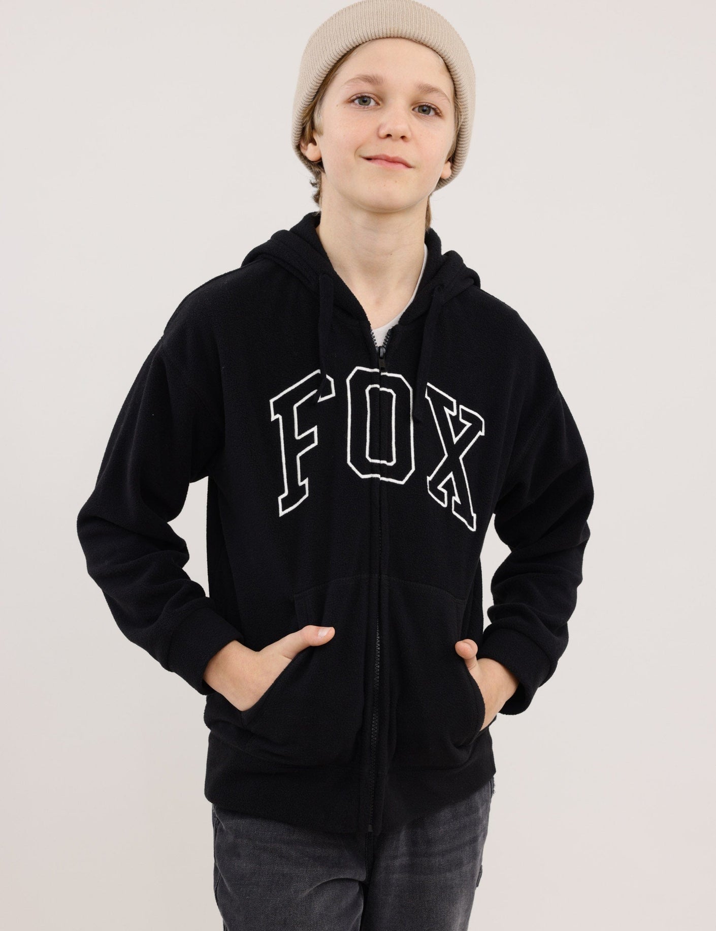 FOX בנים פליזים קפוצ'ון פליז פוקס קפוצ'ון פליז פוקס