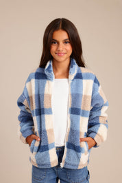 FOX בנות קרדיגן קרדיגן משובץ קרדיגן משובץ