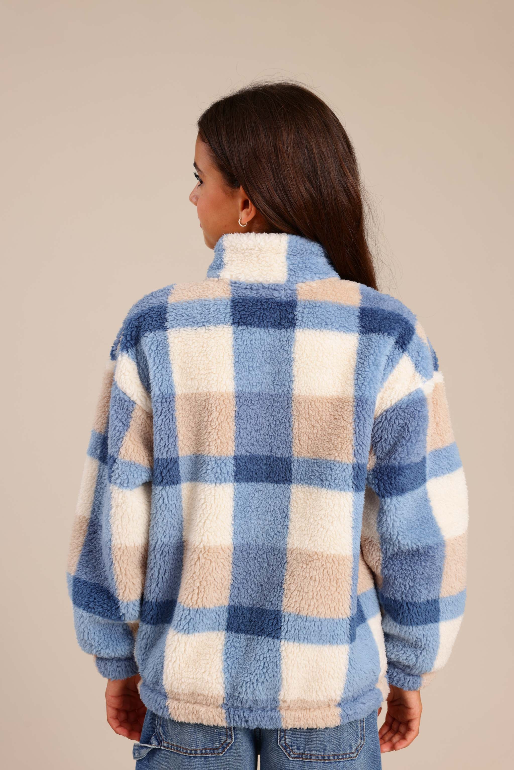 FOX בנות קרדיגן קרדיגן משובץ קרדיגן משובץ