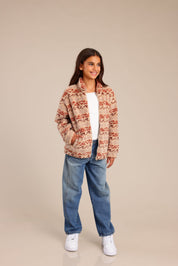 FOX בנות קרדיגן שרלינג עם הדפס שרלינג עם הדפס