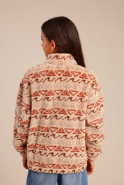 FOX בנות קרדיגן שרלינג עם הדפס שרלינג עם הדפס