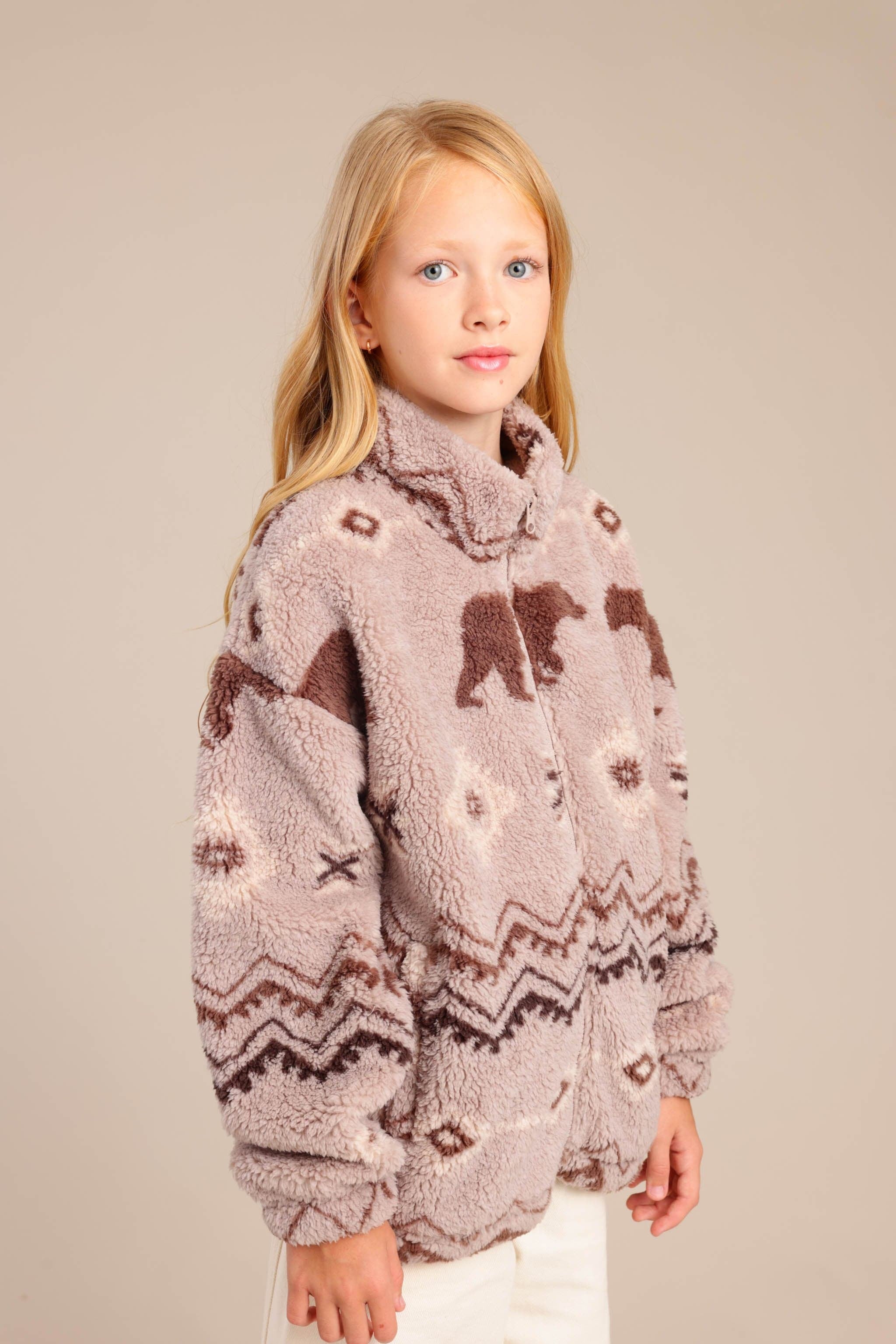 FOX בנות קרדיגן קרדיגן עם הדפס דובים קרדיגן עם הדפס דובים