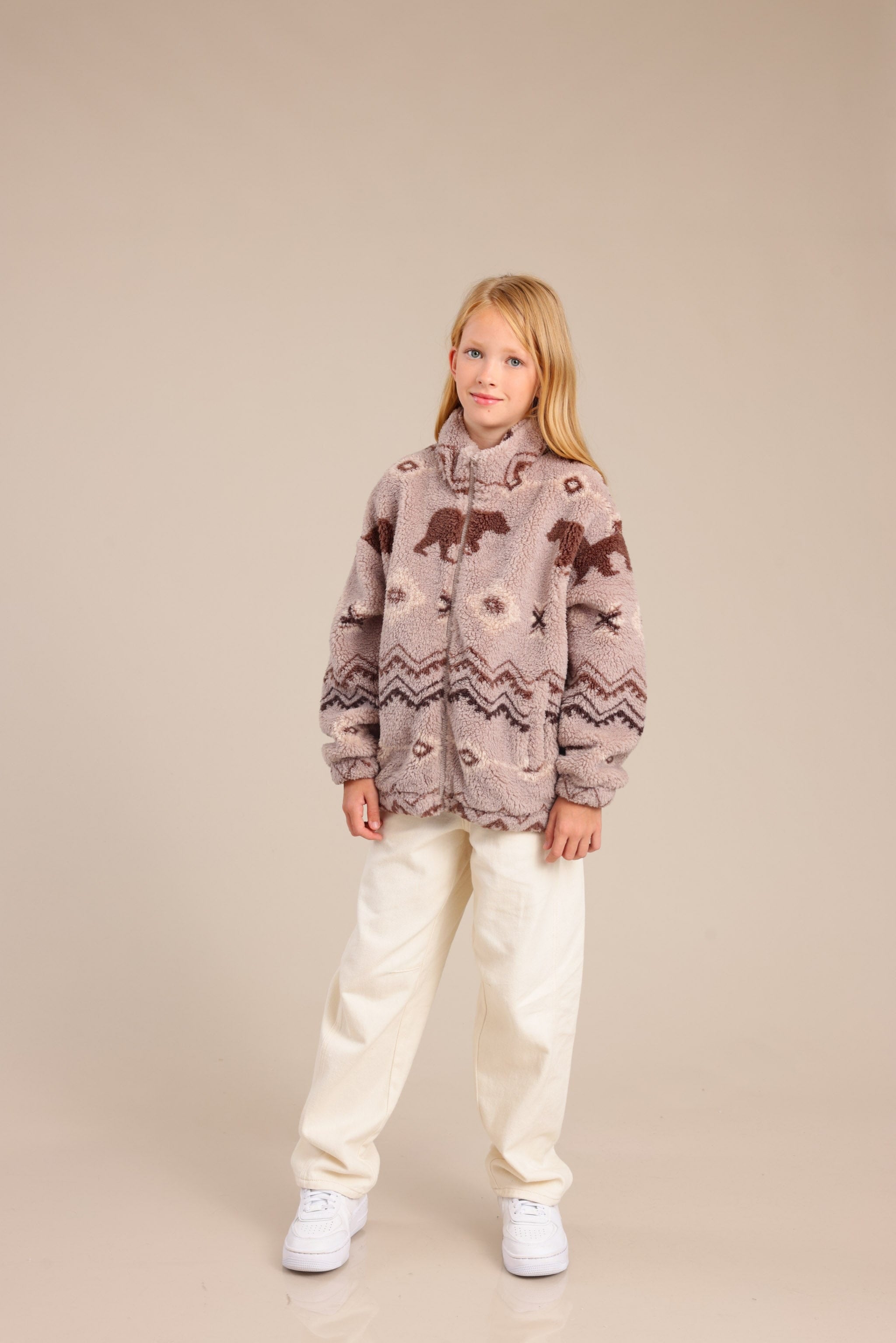 FOX בנות קרדיגן קרדיגן עם הדפס דובים קרדיגן עם הדפס דובים