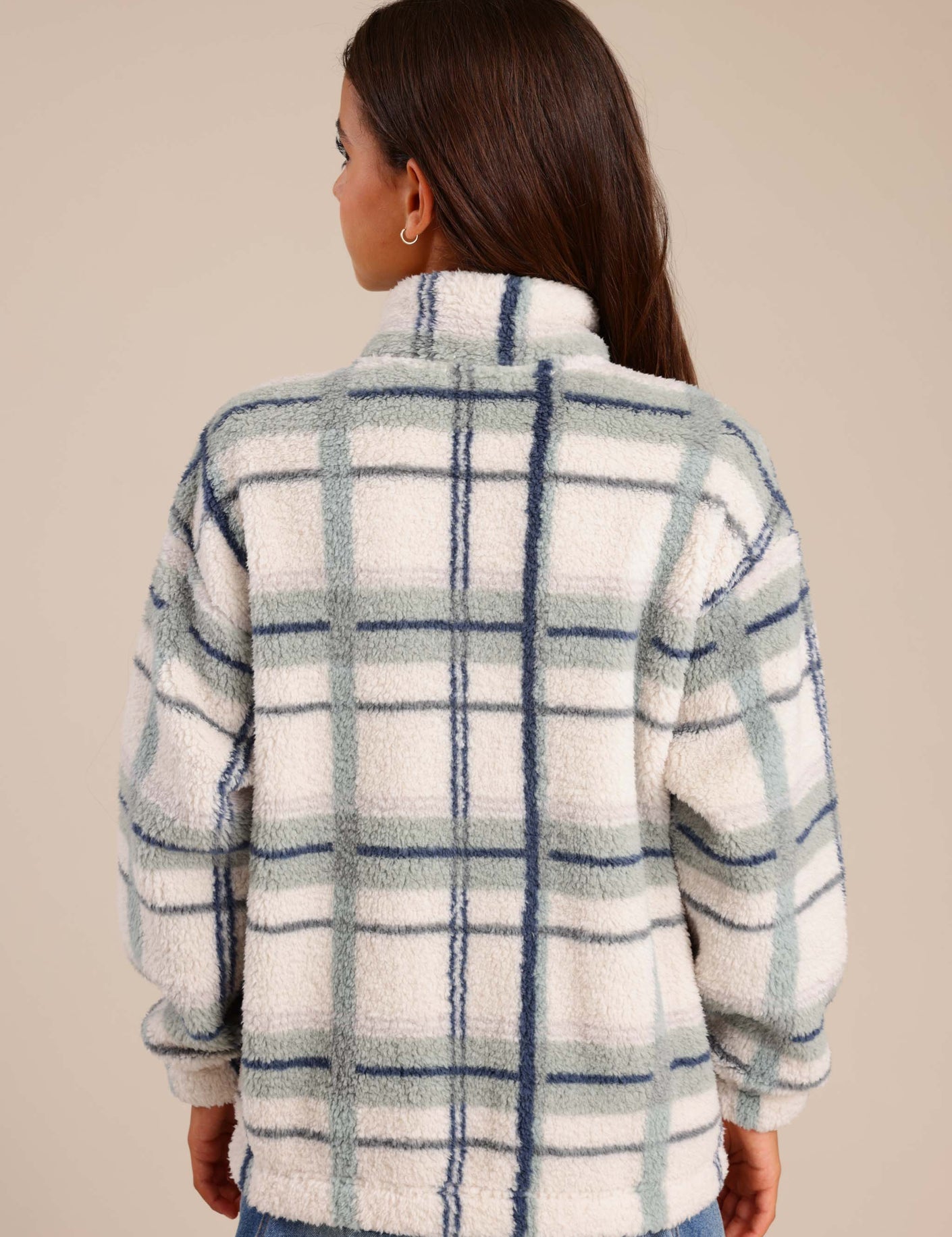 FOX בנות קרדיגן שרלינג עם הדפס משובץ שרלינג עם הדפס משובץ