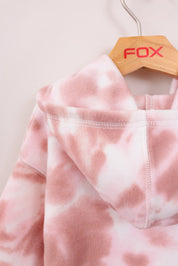 FOX תינוקות בנות פליזים קפוצ'ון פליז עם לוגו FOX קפוצ'ון פליז עם לוגו FOX