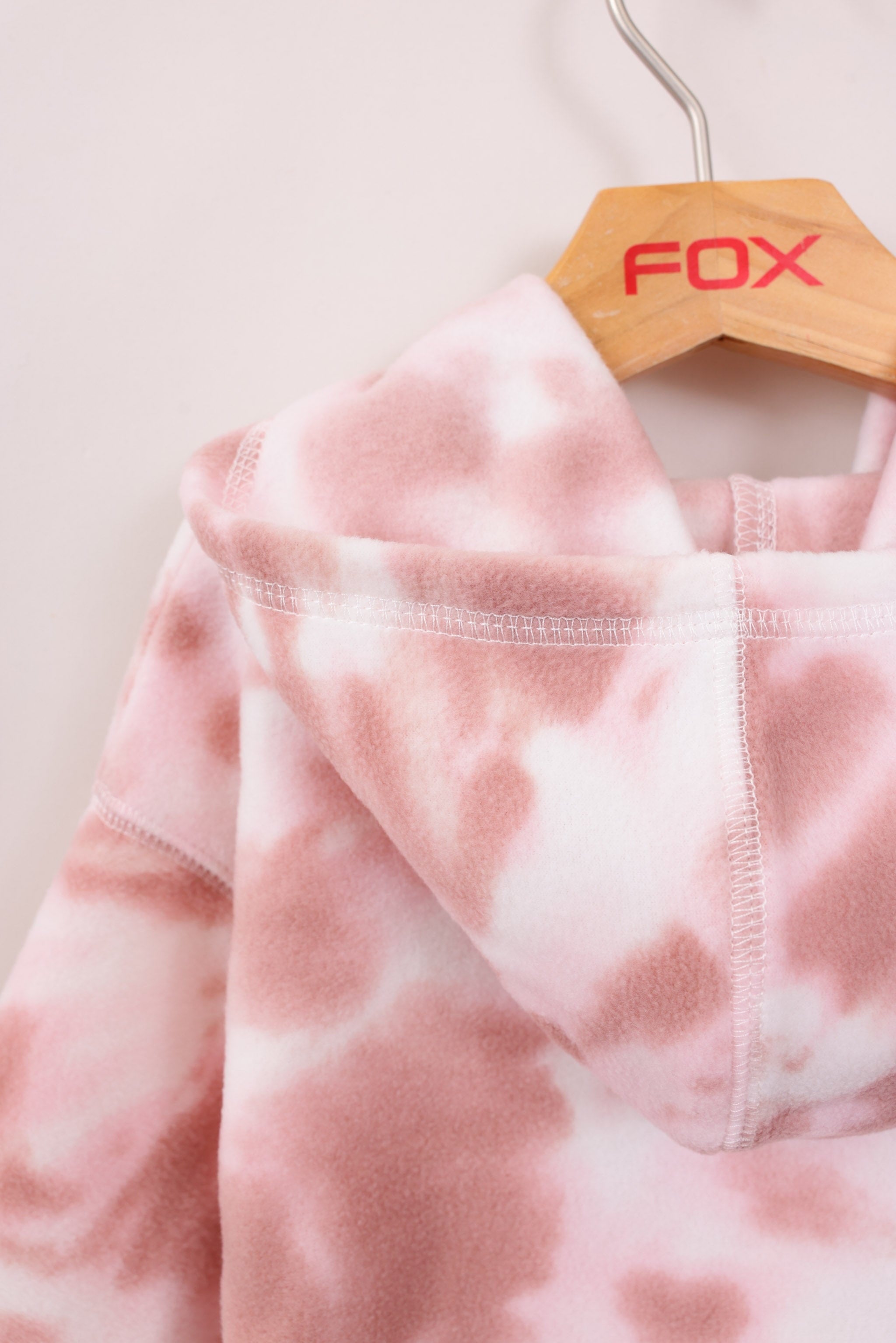FOX תינוקות בנות פליזים קפוצ'ון פליז עם לוגו FOX קפוצ'ון פליז עם לוגו FOX