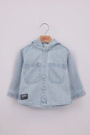 FOX תינוקות בנים אחר ג'קט ג'ינס קפוצ'ון ג'קט ג'ינס קפוצ'ון