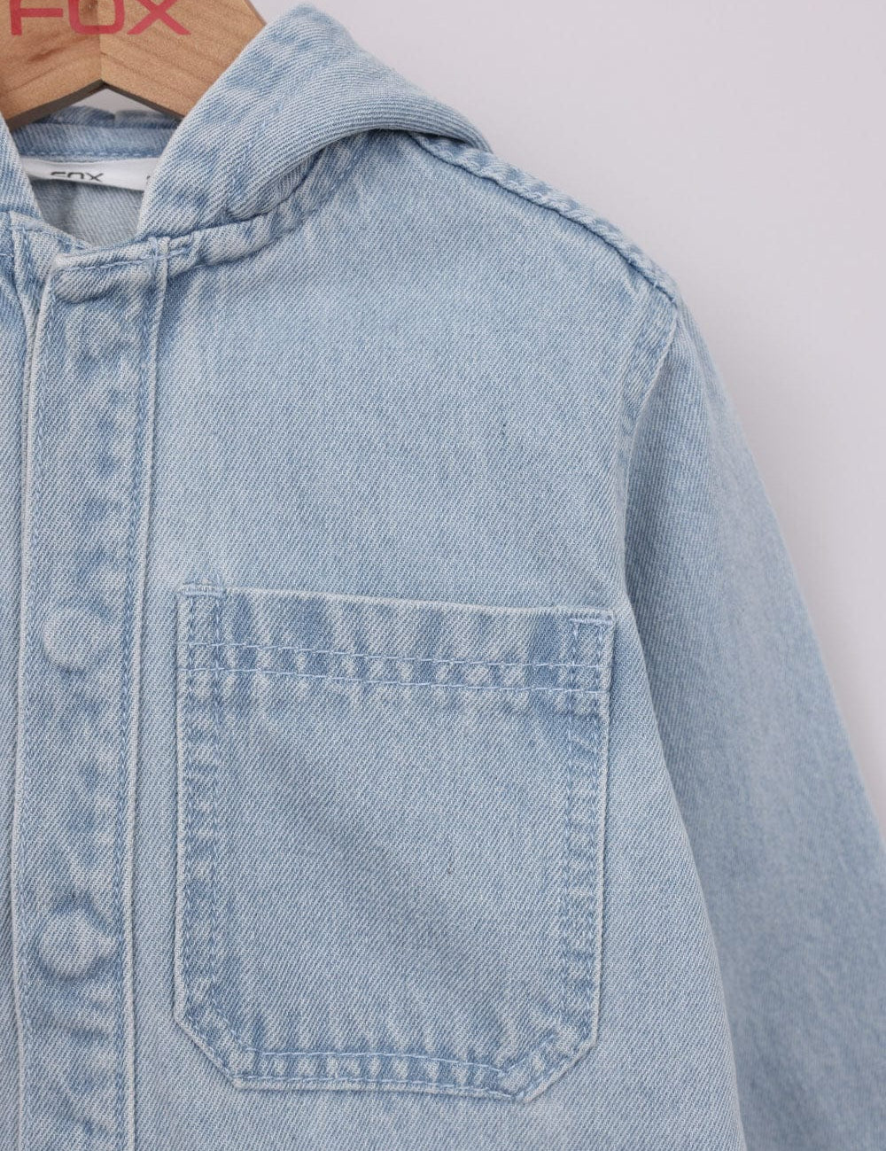 FOX תינוקות בנים אחר ג'קט ג'ינס קפוצ'ון ג'קט ג'ינס קפוצ'ון