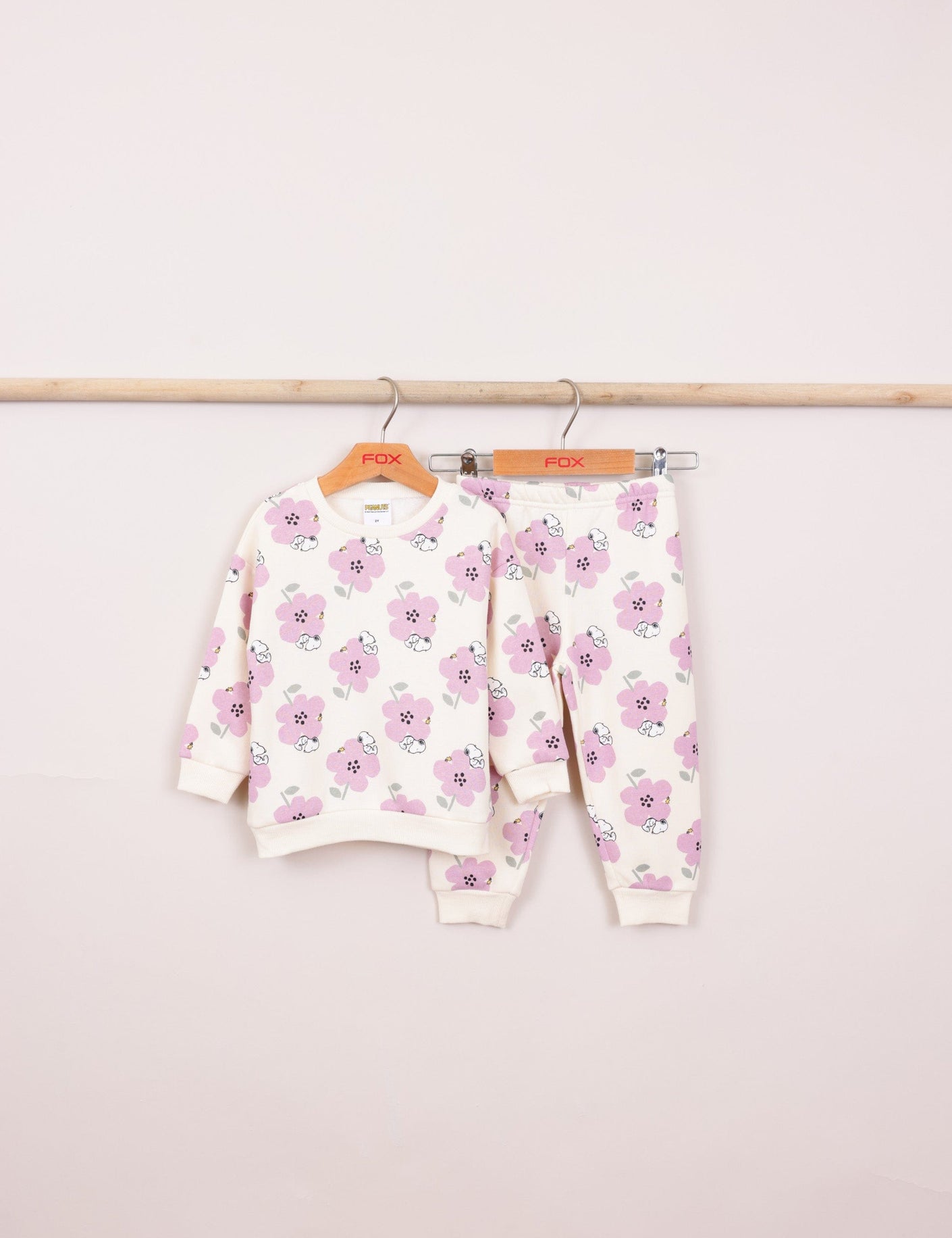 FOX תינוקות בנות אחר פיג'מה פוטר ממותגת סנופי פיג'מה פוטר ממותגת סנופי