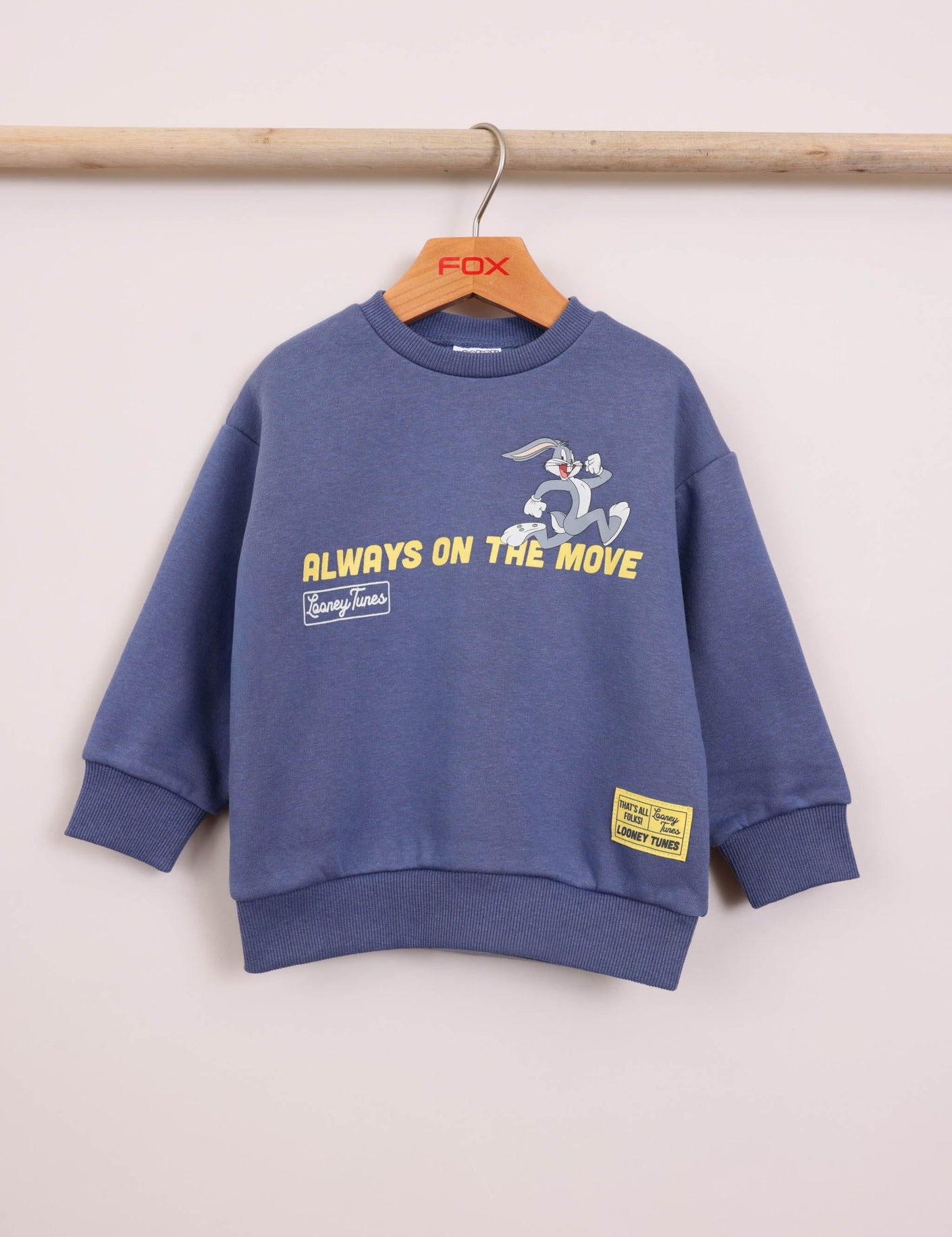 FOX תינוקות בנים פוטרים חליפת פוטר ממותגת לוני טונס חליפת פוטר ממותגת לוני טונס