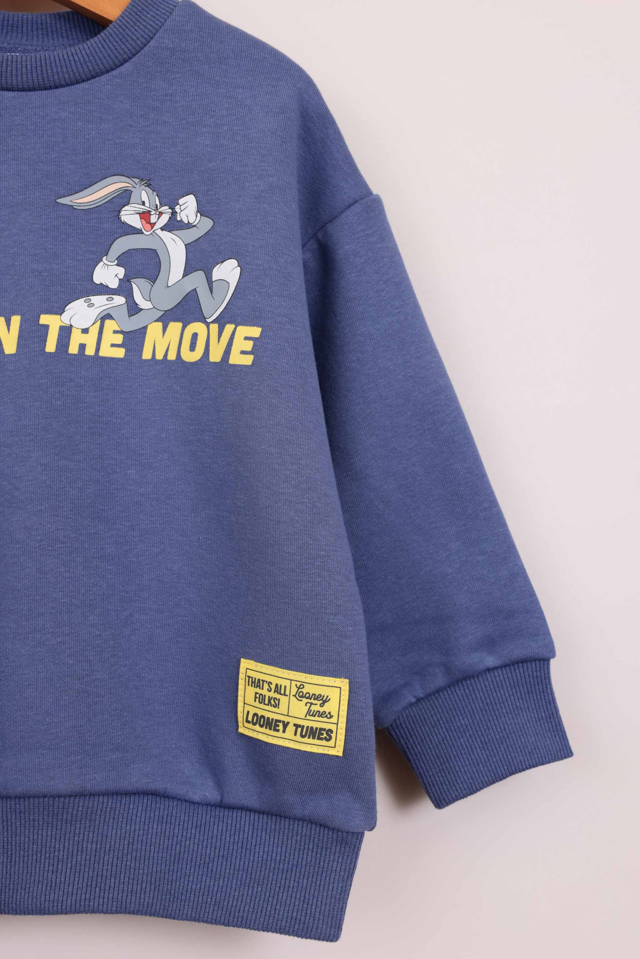 FOX תינוקות בנים פוטרים חליפת פוטר ממותגת לוני טונס חליפת פוטר ממותגת לוני טונס