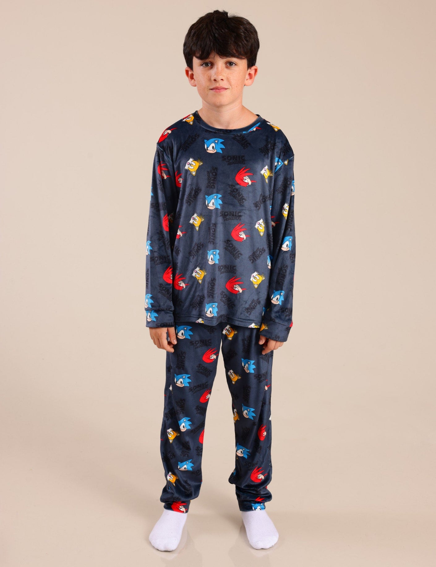 FOX בנים אחר פיג'מה ממותגת סוניק פיג'מה ממותגת סוניק