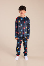 FOX בנים אחר פיג'מה ממותגת סוניק פיג'מה ממותגת סוניק