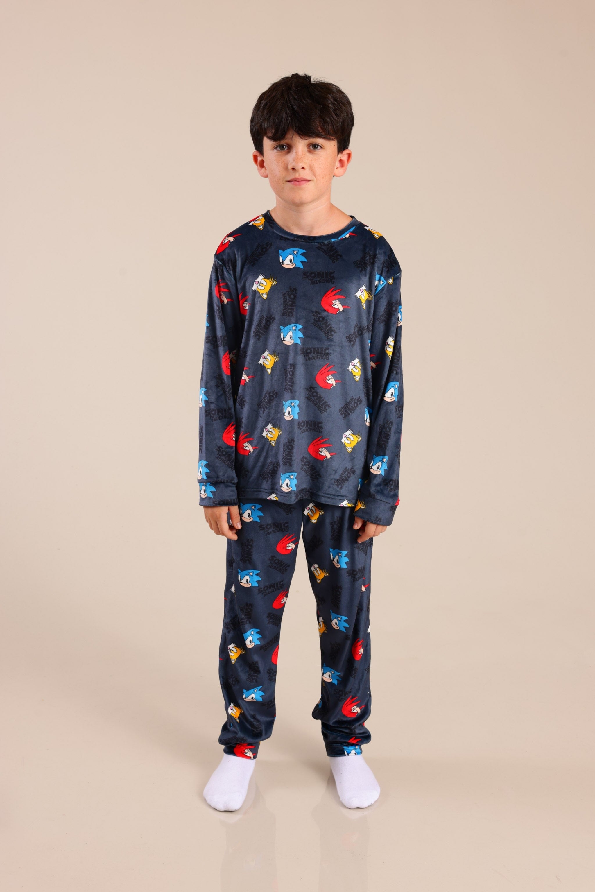 FOX בנים אחר פיג'מה ממותגת סוניק פיג'מה ממותגת סוניק